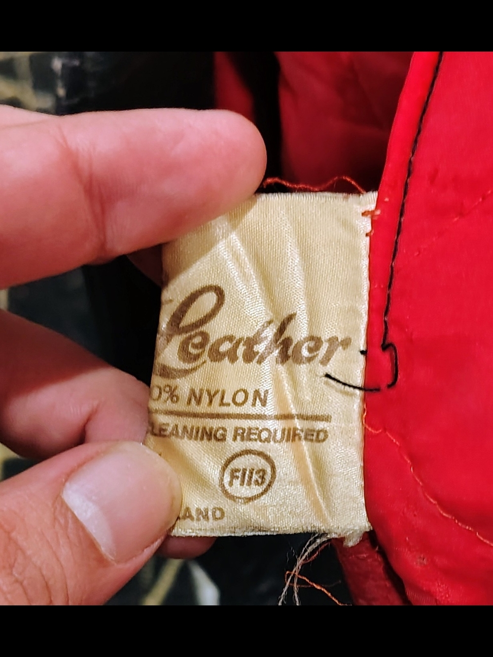 VINTAGE 1970s British Double Rider Heavy Leather Jacket / Red Quilted Liner 44R - Picture 5 of 8
